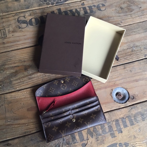 💥SOLD💥LV in BOX! Long Wallet Portefeuille Emilie M60136 Browns Monogram - Picture 8 of 16